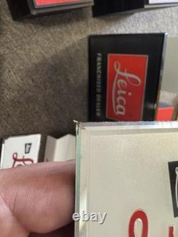 27 Pieces Of Leica Store Displays With Leitz Glass Dealer Display Plaque Signs