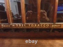 2F-vintage wood and glass cigarette display caseCALL FOR PHILIP MORRIS 10 rows