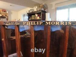 2F-vintage wood and glass cigarette display caseCALL FOR PHILIP MORRIS 10 rows