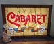 34x48 Vintage Leaded Glass Theater Display, Cabaret Dinner Theater, Colorado