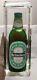4.5 Lbs Very Rare! Lucite Encased Heineken Bottle. Advertising 13.5 Tall. Rare