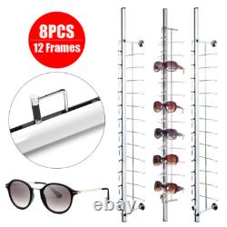 8 Pieces Eyeglasses Display Rod Sunglasses Wall-Mount Display Store Holder 1.1m