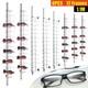 8 Pieces Eyeglasses Display Rod Sunglasses Wall-mount Display Store Holder 1.1m