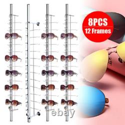 8 Pieces Eyeglasses Display Rod Sunglasses Wall-Mount Display Store Holder 1.1m