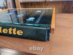 ALL ORIGINAL 1940s GILLETTE Razor Glass Top Counter Display SUPERB