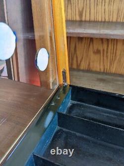 ALL ORIGINAL 1940s GILLETTE Razor Glass Top Counter Display SUPERB