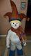 Animated Mechanical Hamberger Jester Skiing Snowman 53in Christmas Store Display