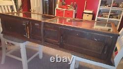 ANTIQUE COUNTRY STORE OAK & GLASS COUNTER DISPLAY CASE, c1900 SUN MFG