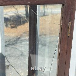 ANTIQUE GLASS WOOD TABLE TOP SHOW STORE DISPLAY CASE SHOWCASE Dovetailed