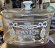 Antique Vintage Rowntree's Chocolates Etched Glass Candy Dish Store Display Jar