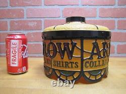 ARROW COLLARS AND SHIRTS Vintage Faux Stained Glass Advertising Lamp LIght Shade