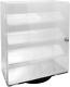 Acrylic Clear Rotating Lucite Counter Top Display With 4 Shelves And Lock