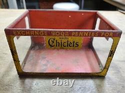 Adams Chiclets Gum Penny Candy General Store Counter Display Box Tin Litho Glass