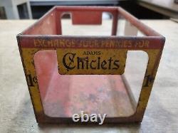 Adams Chiclets Gum Penny Candy General Store Counter Display Box Tin Litho Glass