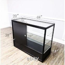 Aluminum Glass Clear Showcase Full Vision 48 Retail Store Display Shelf Counter