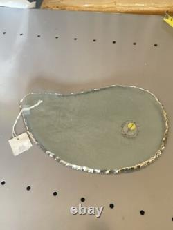 Annie Glass Edge Slab Platinum Cheese Board 12x8 Store Display