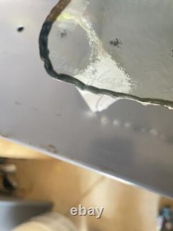 Annie Glass Edge Slab Platinum Cheese Board 12x8 Store Display