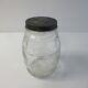 Antique 10 Inch Necco Candies Barrel Glass Jar With Lid Country Store Display