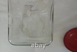 Antique 13 Large Lance Peanut Cracker Store Jar Heavy Glass 2 Logo with Metal Lid