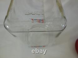 Antique 13 Large Lance Peanut Cracker Store Jar Heavy Glass 2 Logo with Metal Lid