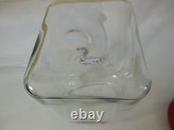 Antique 13 Large Lance Peanut Cracker Store Jar Heavy Glass 2 Logo with Metal Lid