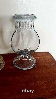 Antique 1800s Tiffin Dakota Apothecary Glass Candy Jar Store Display Hexagonal