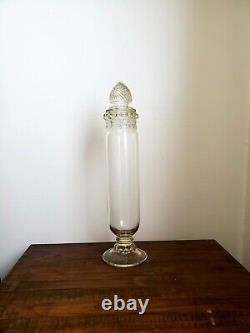 Antique 1800s Tiffin Dakota Apothecary Glass Jar Store Display Candy Container