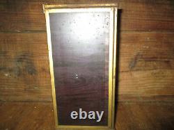 Antique 1915 Metal & Glass Boston Garters Display Case 1 Box Nos Garters