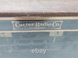 Antique 1920s Carter Radio Co. Chicago Big Advertising Light Sign Store Display