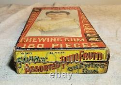 Antique Adams Tutti Frutti Chewing Gum Store Display 180 Pieces Box Glass Insert