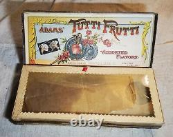 Antique Adams Tutti Frutti Chewing Gum Store Display 180 Pieces Box Glass Insert