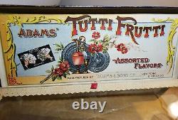 Antique Adams Tutti Frutti Chewing Gum Store Display 180 Pieces Box Glass Insert