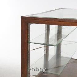 Antique Arts & Crafts Oak & Glass Country Store Counter Display Showcase, c1900