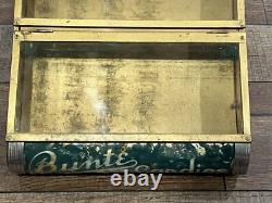 Antique BUNTE CANDY Store Display Advertising GENERAL STORE Tin & Glass RARE
