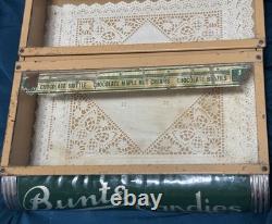 Antique BUNTE CANDY Store Display Advertising Tin/Glass GREAT CONDITION RARE