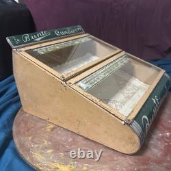 Antique BUNTE CANDY Store Display Advertising Tin/Glass GREAT CONDITION RARE Antique BUNTE CANDY Store Display Advertising Tin/Glass GREAT CONDITION RARE