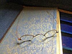 Antique Bausch and Lomb Store Display Spectacle Book & Four Pairs Eyeglasses