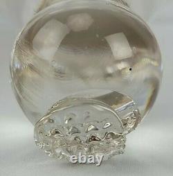 Antique Blown Glass Pontiled Apothecary Jar Show Globe Store Display Pharmacy