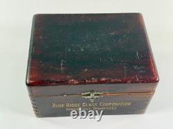 Antique Blue Ridge Glass Corp Salesman Sample Box COMPLETE Kingsport TN