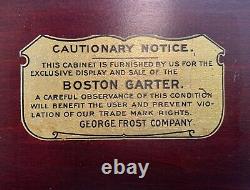 Antique Boston Garter General Store Glass Display Box George Frost Co. Baseball