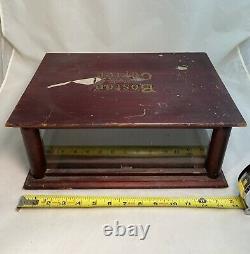 Antique Boston Garter General Store Glass Display Box George Frost Co. Baseball