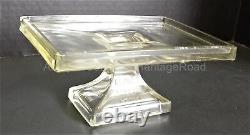 Antique CLARK TEABERRY GUM GLASS country STORE DISPLAY TRAY candy plate stand