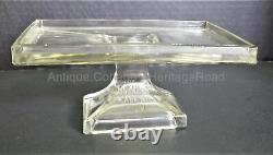 Antique CLARK TEABERRY GUM GLASS country STORE DISPLAY TRAY candy plate stand