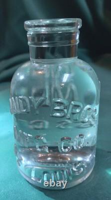 Antique Candy Bros. Mfg. Co. Advertising Paperweight Solid Glass Embossed