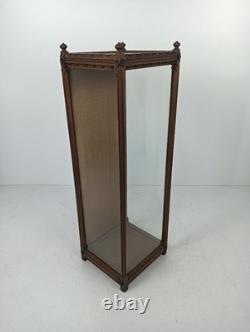 Antique Chapel Display Cabinet for statue hand carved wood gothic gorgeous, glas
