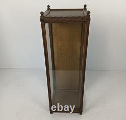 Antique Chapel Display Cabinet for statue hand carved wood gothic gorgeous, glas