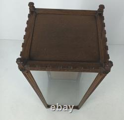 Antique Chapel Display Cabinet for statue hand carved wood gothic gorgeous, glas