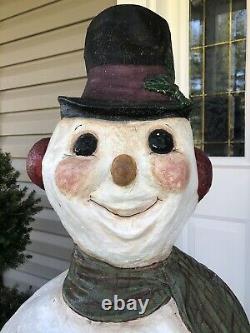 Antique Christmas Department Store Window Snowman Figural Display