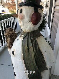 Antique Christmas Department Store Window Snowman Figural Display