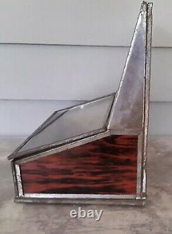 Antique Cigar Store Tin & Glass Counter Display Case with Norwood Cigar Ad